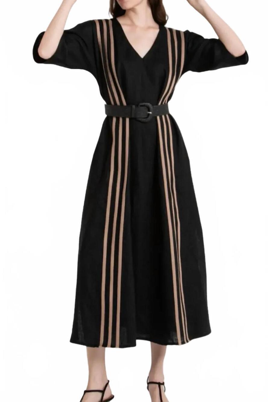 NEW PUROTATTO kimono dress in black